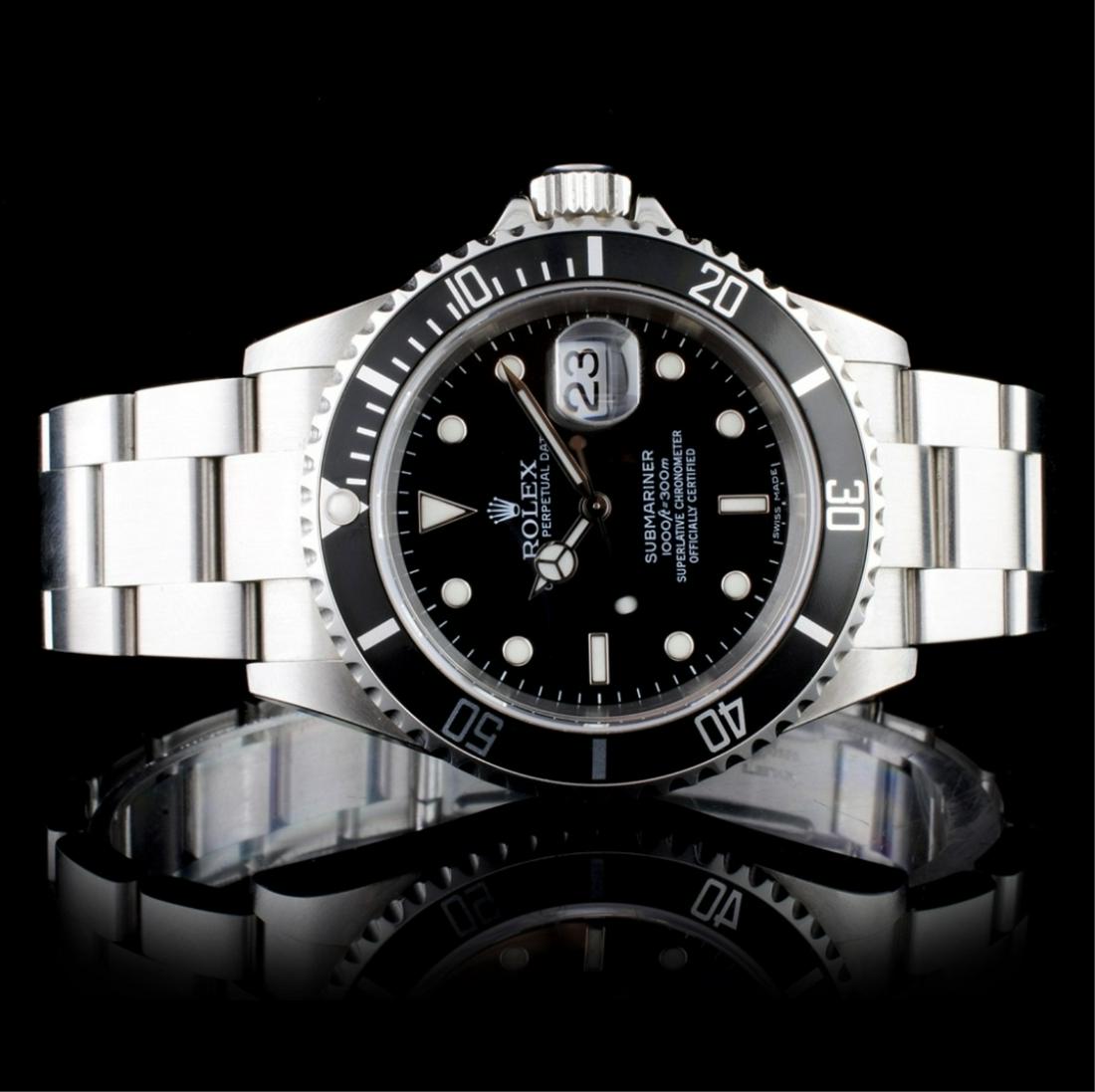 Rolex Submariner Stainless Steel Wristwatch: Estimated Retail Replacement Value: $23,850.00Ref: IRA23200Item No.: ARXU-011Specification:Model: Submariner, Ref. 16610Movement: Perpetual, Self Winding Ã¢€â€œ Ref; 3135Function: Quickset