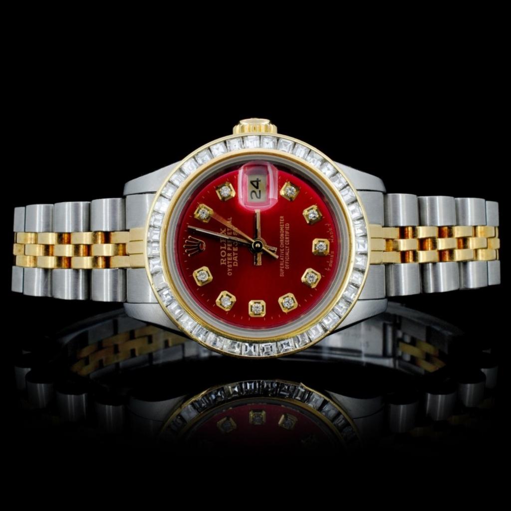 Rolex DateJust Ladies 1.50ct Diamond Wristwatch: Estimated Retail Replacement Value: $37,850.00Ref: WAG18000Specification:Documents: Gemologist reportModel: Oyster Perpetual DateJustMovement: Perpetual, Self Winding, 31 - Jewel ChronometerWeight: 55
