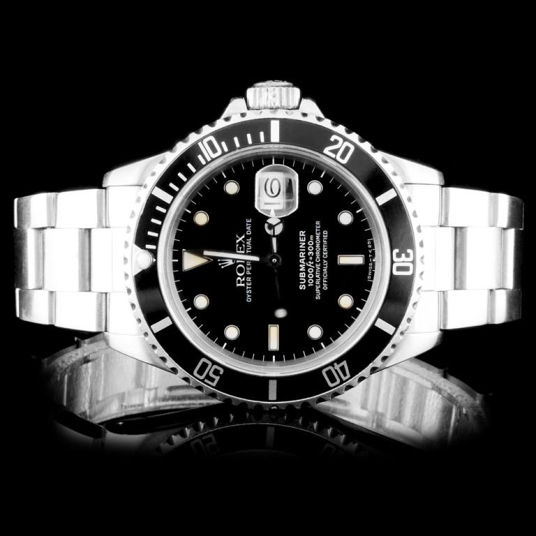 Rolex SS Submariner 40MM Wristwatch: Estimated Retail Replacement Value: $15,050.00Ref: BAS22000Item no.: ARXN006Specification:Model: Rolex Stainless Steel Submariner WatchMovement: Perpetual, Self-winding ChronometerCase Material: Stain