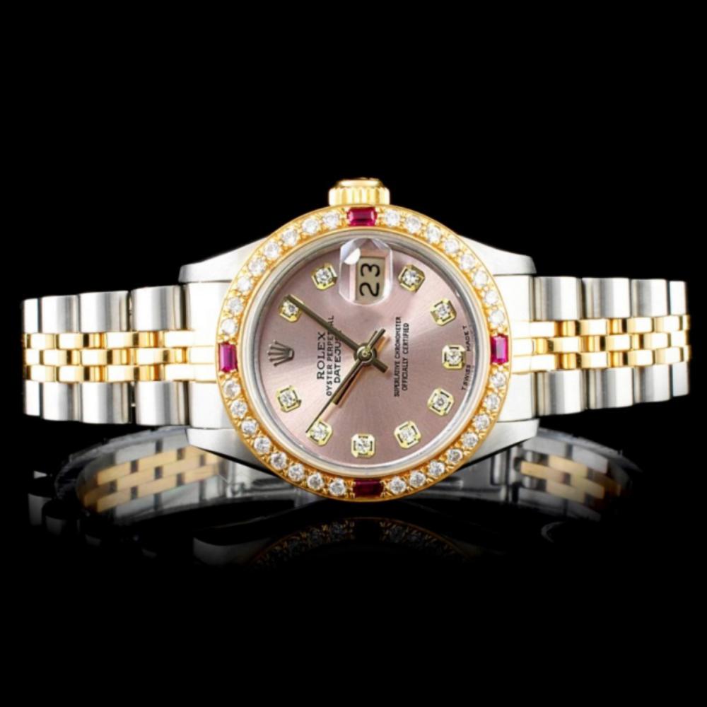 Rolex DateJust 18K/SS Diamond Ladies Watch: Estimated Retail Replacement Value: $16,200.00Ref: IRA15400Item No.: ARXU-040Specification:Model: DateJust OysterMovement: Perpetual, Self WindingFunction: DateCase Size: 26mmCase Material: Stainless