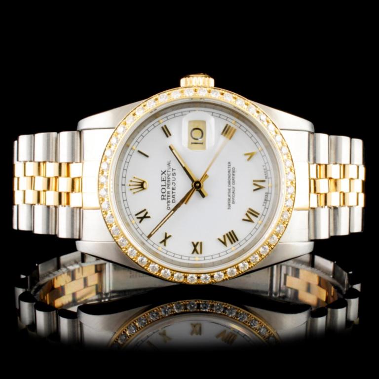 Rolex DateJust Diamond 36MM Wristwatch: Estimated Retail Replacement Value: $19,600.00Ref: WAG18000Item No.: ARXAA-0009Specification: Model: DateJustMovement: Perpetual, Self WindingFunction: Instantaneous Quick Set DateCase Size: 36mmCase