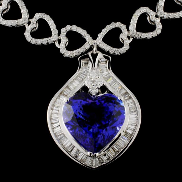18K White Gold 8.85ct Tanzanite & 3.72ct Diamond N: Estimated Retail Replacement Value: $75,000.00 Ref: WAG30000 Item no.: FA2053725029-N2108ATZ2 Gold Content: Solid 18K White Gold Weight of Item: 33.60 grams Main Gemstone: Natural Tanzanite Quantity: 