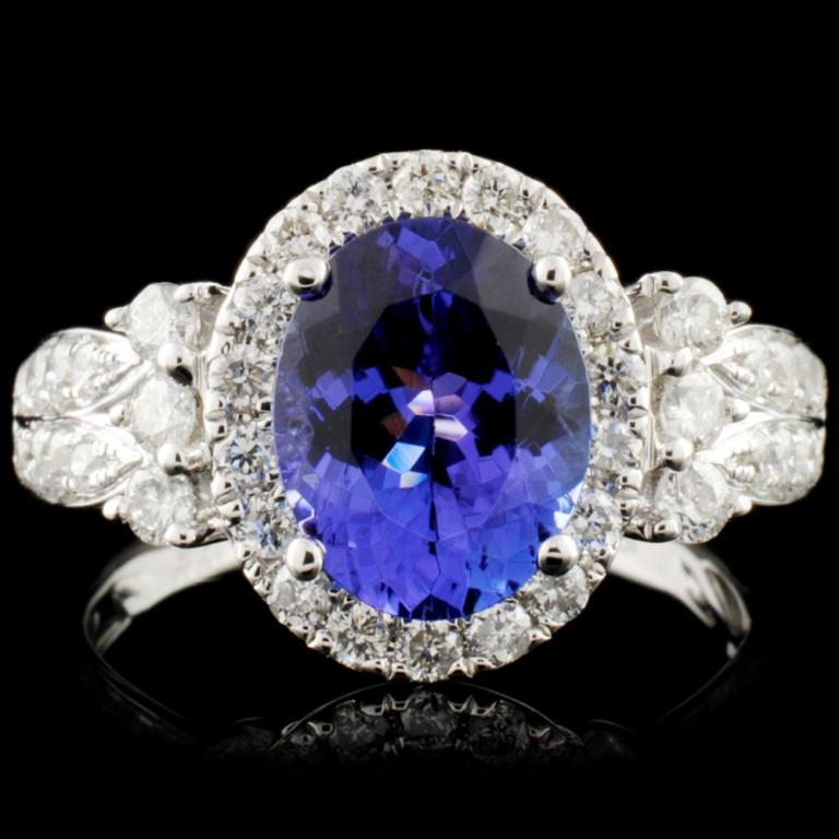 18K Gold 2.26ct Tanzanite & 0.71ctw Diamond Ring: Estimated Retail Replacement Value: $8,660.00 Ref: BAS3464 Item no.: FA205547004 Ã¢€â€œ BR6559ATZ Specification: Gold Content: Solid 18K White Gold Weight of Item: 5.00 grams Size: 7 Countr
