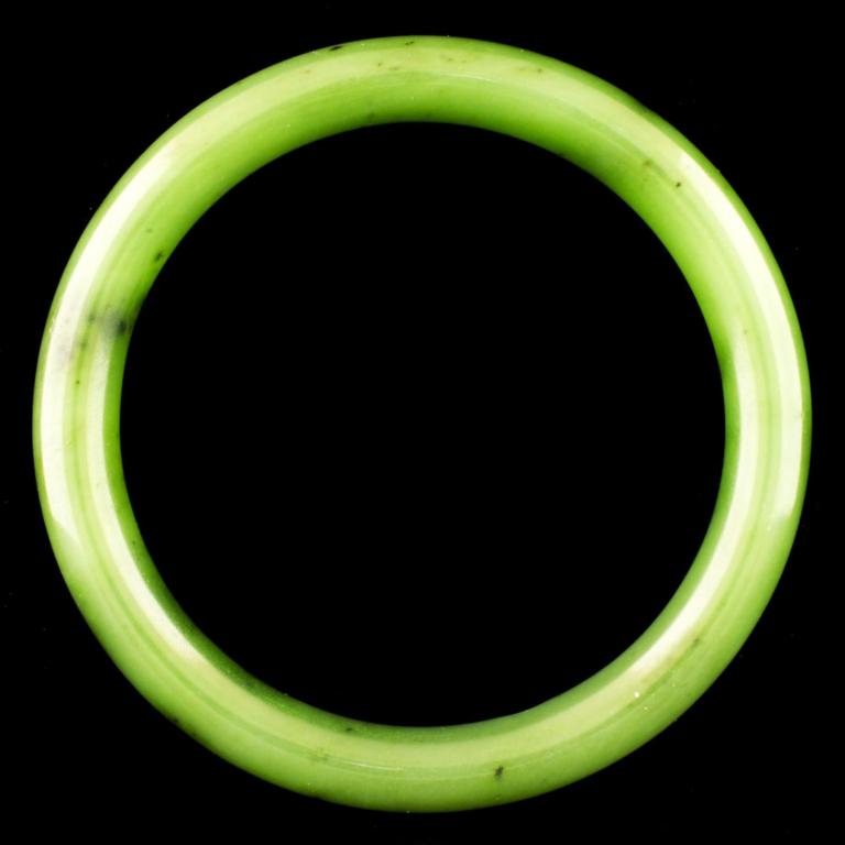 Chinese Fine Nephrite Jade Green Bangle (1 of 3)
