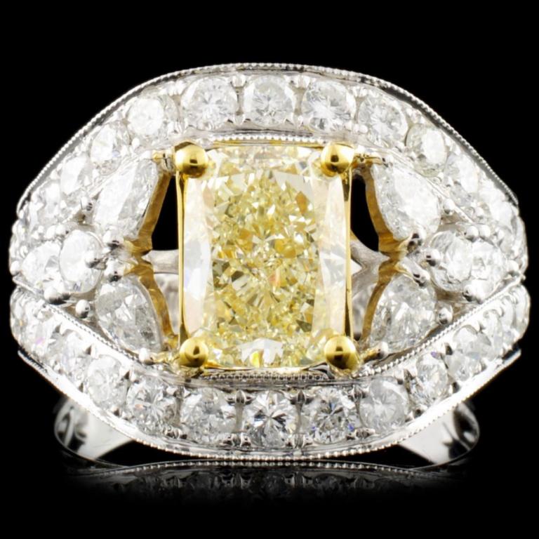 18K Gold 3.84ctw Fancy Colored Diamond Ring (1 of 3)