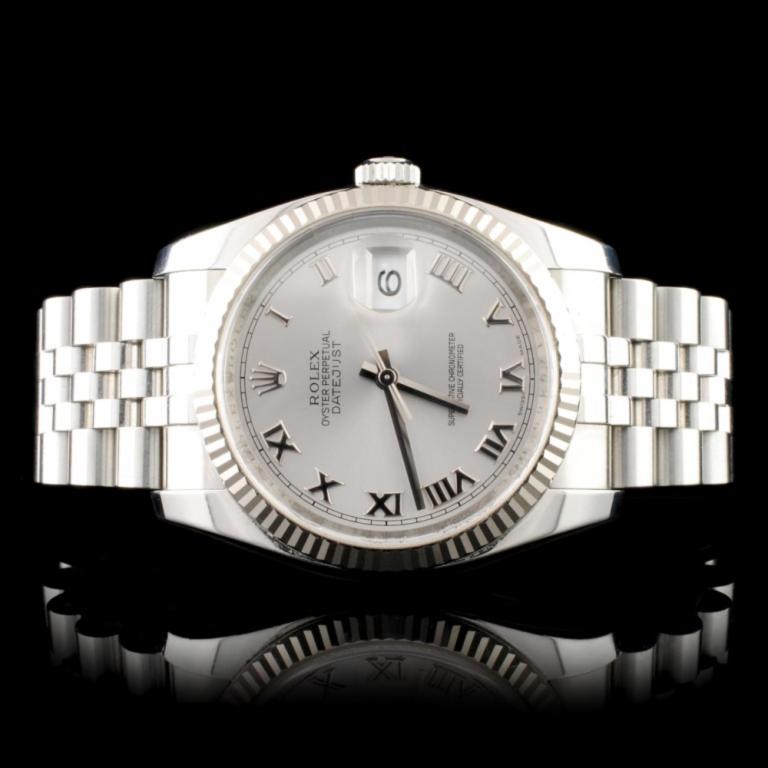 Rolex DateJust 18K/SS 36MM Wristwatch: Estimated Retail Replacement Value: $21,600.00Ref: IRA19200Item No.: ARXU-055Specification:Model: DateJust Oyster, Ref; 116234Movement: Perpetual, Self Winding Ã¢€â€œ Ref; 3135Function: Qui