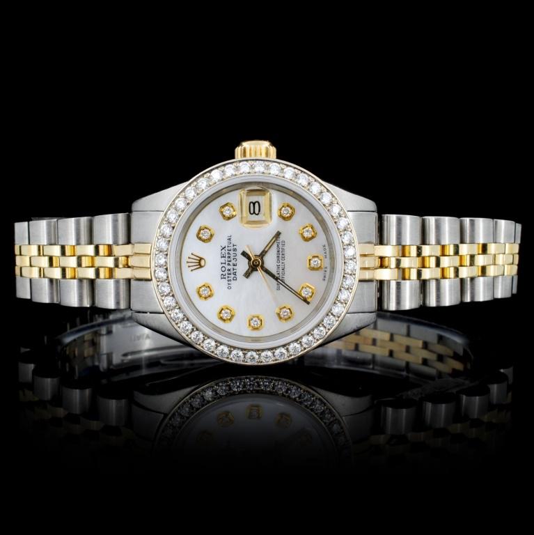Rolex YG/SS DateJust Ladies 1.00ct Diamond Watch (1 of 6)