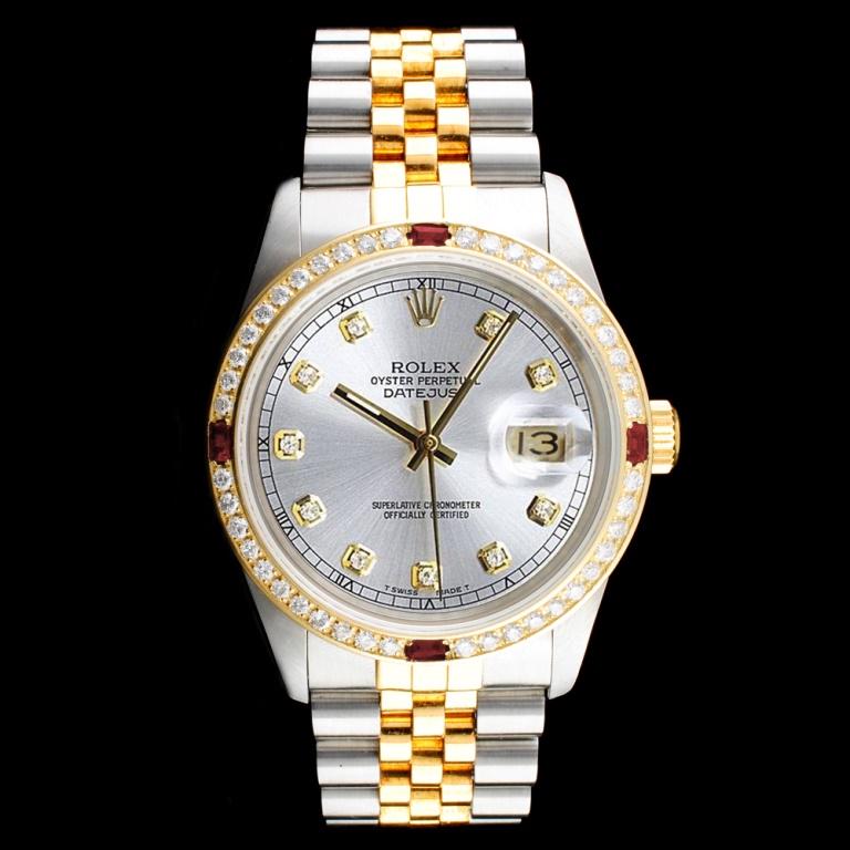 Rolex DateJust 18K/SS Diamond 36mm Watch (1 of 6)
