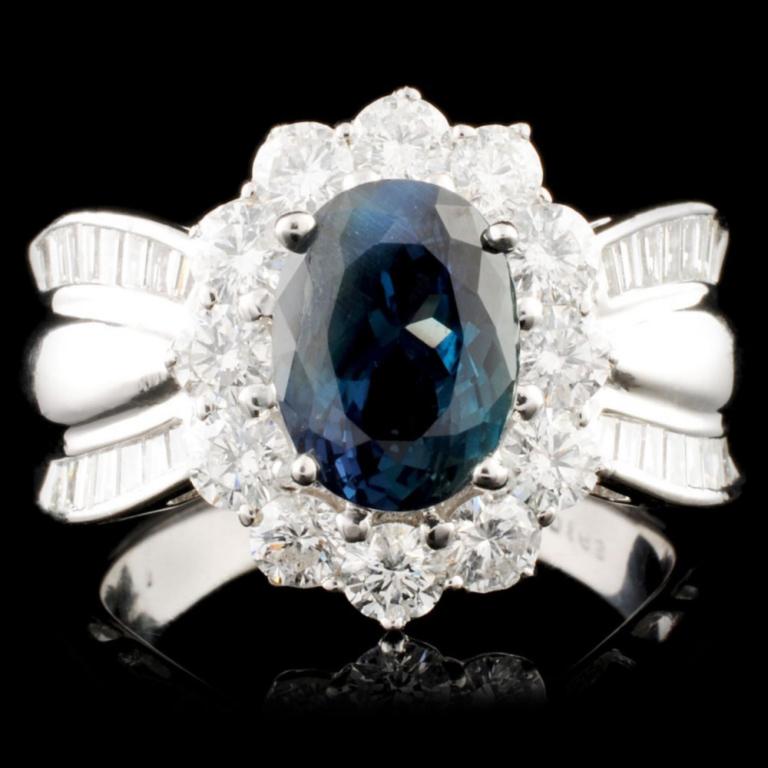 14K Gold 3.22ct Alexandrite & 1.63ctw Diamond Ring (1 of 5)