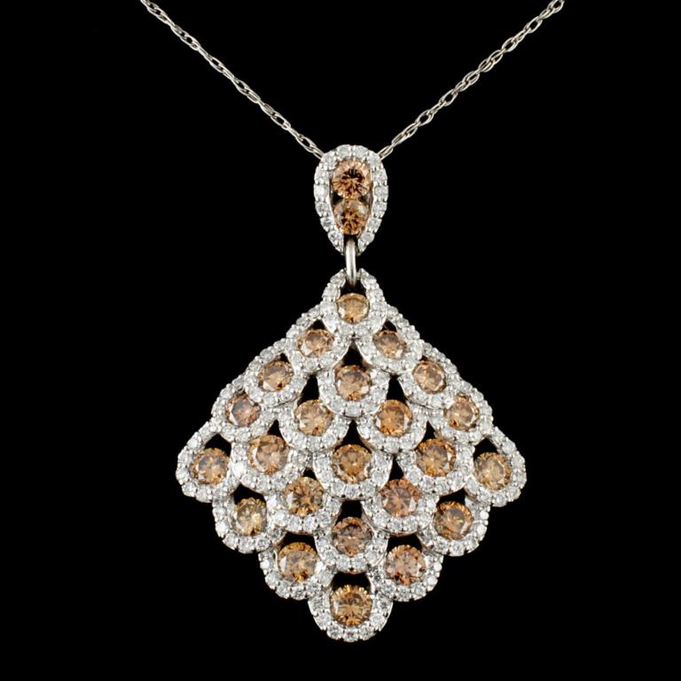 14K Gold 4.09ctw Diamond Pendant (1 of 4)