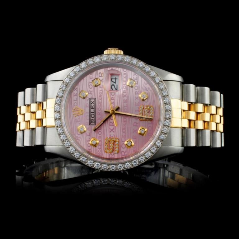 Rolex YG/SS DateJust Diamond 36MM watch (1 of 5)