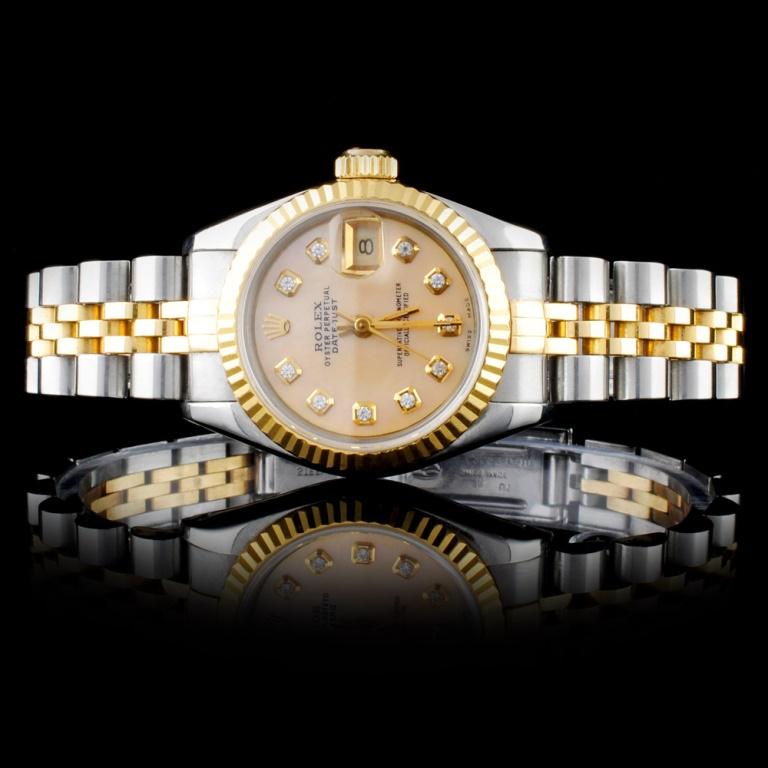 Rolex DateJust Ladies Diamond Wristwatch (1 of 5)