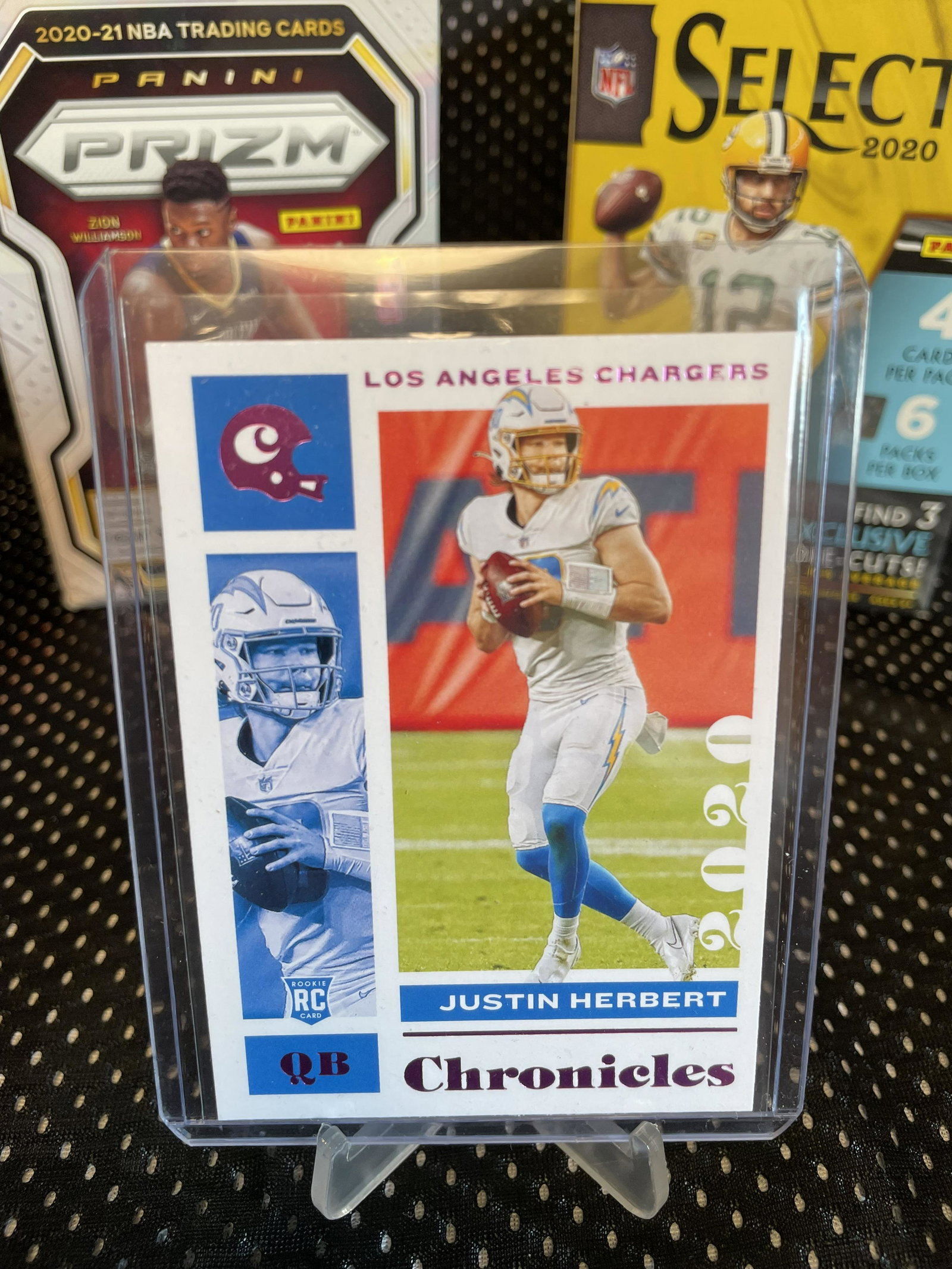 Justin Herbert Rookie PINK PARALLEL (1 of 2)