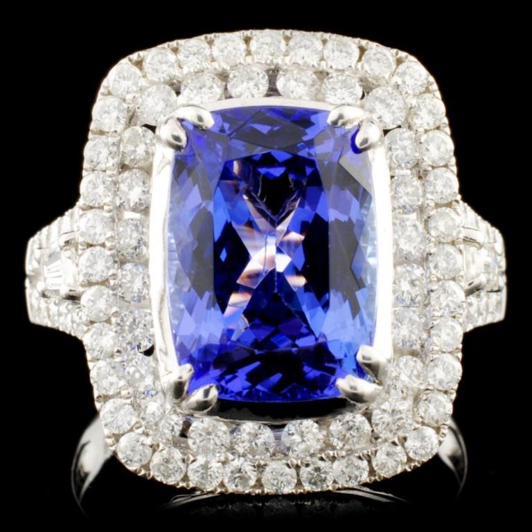 18K Gold 4.22ct Tanzanite & 1.24ctw Diamond Ring (1 of 5)