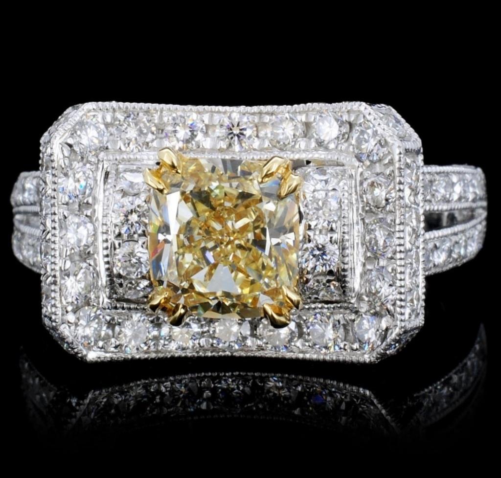 18K Gold 2.31ctw Fancy Color Diamond Ring (1 of 4)