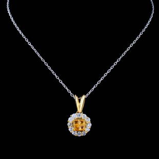 18K Gold 0.36ct Sapphire & 0.43ct Diamond Pendant: Estimated Retail Replacement Value: $3,919.00Ref: WAG1844Item no: BB06680001-22183/BC3001YS-AAAGold Content: 18K Yellow GoldWeight of Item: 2.80 gramsSize: N/AMain Gemstone: Natural Sapphire 