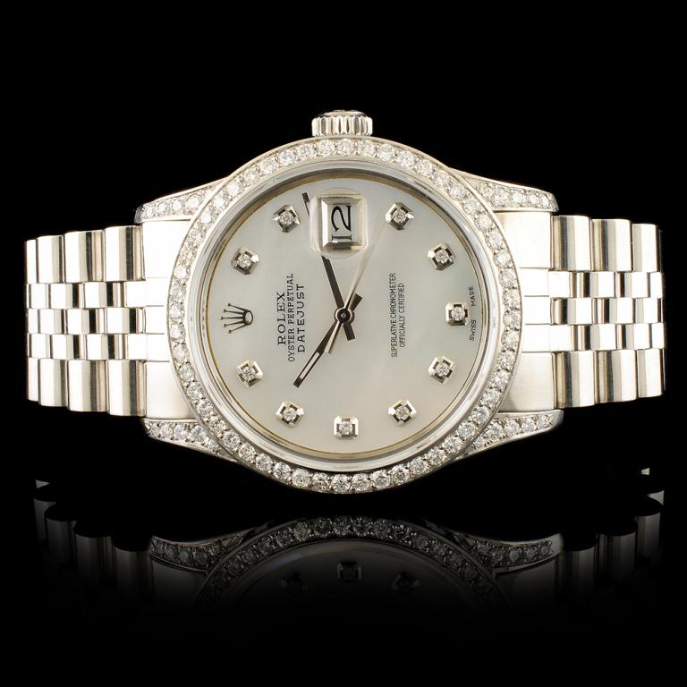 Rolex DateJust 1.50ctw Diamond 36MM Wristwatch (1 of 12)