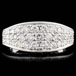 14K Gold 1.78ctw Diamond Ring: Estimated Retail Replacement Value: $10,934.00Ref: WAG6248Item no.: BB6847014-73989/BC40AASpecification:Gold Content: Solid 14K White GoldWeight of Item: 6.2 gramsCountry Made: U.S.A.Ring size: