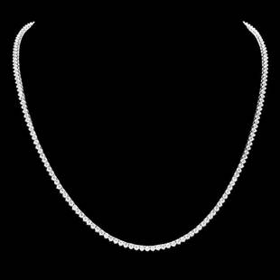 ^18k White Gold 8.00ct Diamond Necklace: Estimated Retail Replacement Value: $29,750.00Ref: WAG22500Item No.: ARA-CRA047Metal: 18k Solid White GoldSize: 17Total Item Weight: 13.5 gramsCountry Made: USAMain Stone: DiamondColor: WhiteCarat