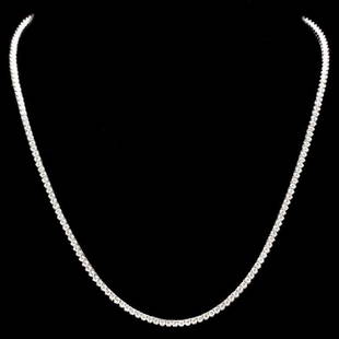 ^18k White Gold 6.00ct Diamond Necklace: Estimated Retail Replacement Value: $29,900.00Ref: WAG20000Item No.: ARA-CRA024Metal: 18k Solid White GoldSize: 16Total Item Weight: 17.00 gramsCountry Made: USAMain Stone: DiamondCarat Total Weight: