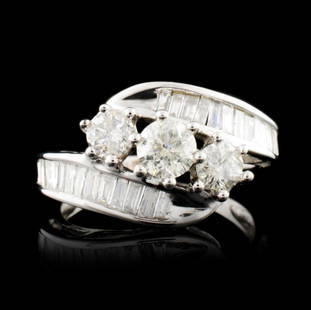 14K Gold 1.98ctw Diamond Ring: Estimated Retail Replacement Value: $9,590.00Ref: ARA5480Item no.: DAG-6/034-2416Specification:Gold Content: Solid 14K White GoldWeight of Item: 5.10 gramsSize: 7.5Country Made: U.S.AMain Gemstone: