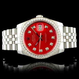 Rolex DateJust 116234 SS 1.35ct Diamond 36MM Watch: Ref: WAG25000Specification:Model: DateJust Ã¢€â€œ Ref: 116234Movement: Perpetual, Self WindingFunction: Instantaneous Quick Set DateCase Size: 36mmCase Material: Stainless Steel 
