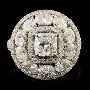 18K Gold 3.60ctw Diamond Ring: Estimated Retail Replacement Value: $40,740.00Ref: WAG20280Item no.: FA2057966001-SM5006ACD2Specification:Gold Content: Solid 18K White GoldWeight of Item: 10.30 gramsSize: 7.5Country Made: U.S.AMain