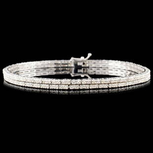 18K Gold 2.10ctw Diamond Bracelet: Estimated Retail Replacement Value: $11,620.00Ref: BAS6640Item no.: BB06906011-56997/TB117ASpecification:Gold Content: Solid 18K White GoldWeight of Item: 11.70 gramsSize: 7 inchesCountry Made: