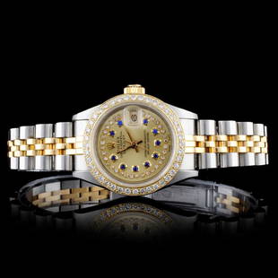 Rolex YG/SS DateJust Diamond Ladies Watch: Estimated Retail Replacement Value: $17,100.00Ref: WAG15200Item No.: ARXF005Specification:Documents: Appraisal ReportModel: DateJust Oyster PerpetualWeight: 56.20 gramsMovement: Perpetual, Self