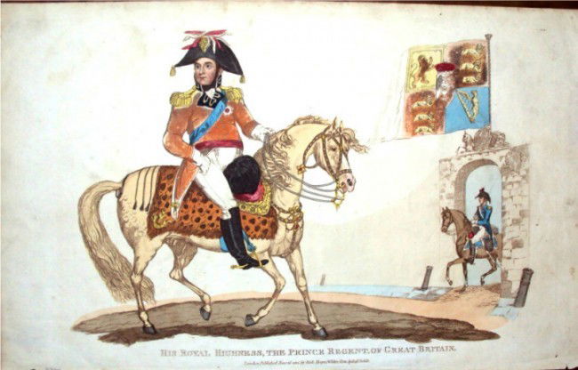 HIS ROYAL HIGHNESS - THE PRINCE REGENT OF GREAT BRITAIN: This title is normally associated with King George IV of the United Kingdom, who held it during the incapacity of his father, King George III . Regent's Park and Regent Street in London are named afte