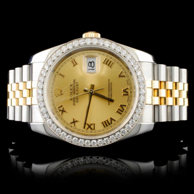 Rolex DateJust 116233 18K YG/SS Diamond 36MM Watch (1 of 7)