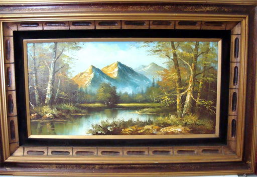 Beautiful Oil Painting Wilderness Landscape G Whitman Dec 31