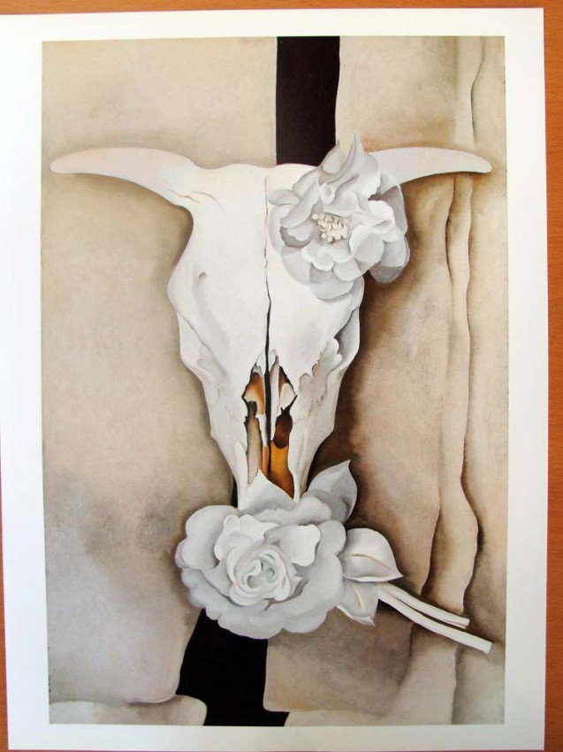 GEORGIA O'KEEFE "FLOWER" Lithograph 13.5 X 16": GEORGIA O'KEEFE stunning lithograph "printed in four-color offset lithography on 157 GSM Espel paper"; printed single sided in 1987 by Nissha Printing Company Ltd.;measures a very large 13.5" x 16"; t