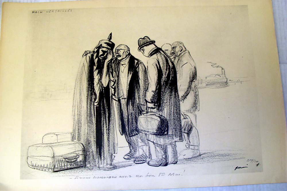 Jean-Louis Forain Nach Versailles signed & Number Print: Titled "Nach Versailles" Signed and Numbered in ink by the artist, Jean-Louis Forain (23 October 1852 - 11 July 1931) was a French Impressionist painter, lithographer, watercolorist and etcher. Dimens