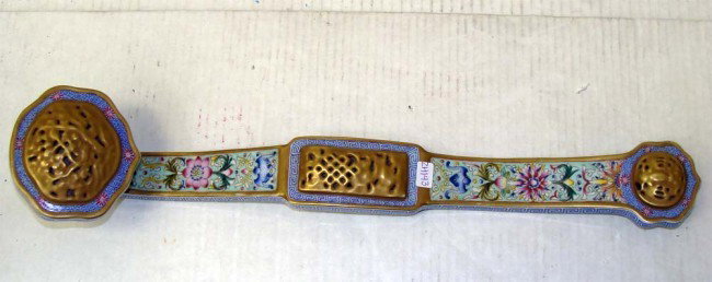 Antique Chinese Ruyi Porcelain Ceremonial Scepter: From an estate, dimensions 19" long by 4" , signed chinese characters ZH143