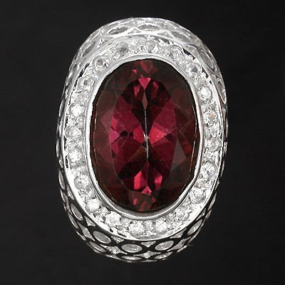 8.0 CTW Solitaire Untreated Topaz Sterling Silver Ring: 8 ctw 14 x 10 mm Garnet Color Natural Mystic Topaz, Ring size 6 1/2, Natural untreated Topaz Oval shape(14 x 10 mm) Brown Red / VVS Quality from Brazil LGK1W79