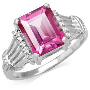 4.36ct Pink Topaz 925 Sterling Silver Filigree Ring: Sterling Silver Ring .925 Stones Color:Multicolor Gemstone:Topaz Gemstone type: 1 of octagon shape genuine pink topaz. Total carat weight: 4.36 ct. Each stone measures approx.: 10 mm (L) x 8 mm (W) Ac