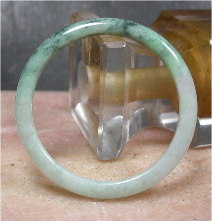 Green 100% Natural A JADE JADEITE Baby Bangle Bracelet: Genuine Natural jade Carving, dimensions : 50 mm X 50 mm X 5 mm AJK2W8