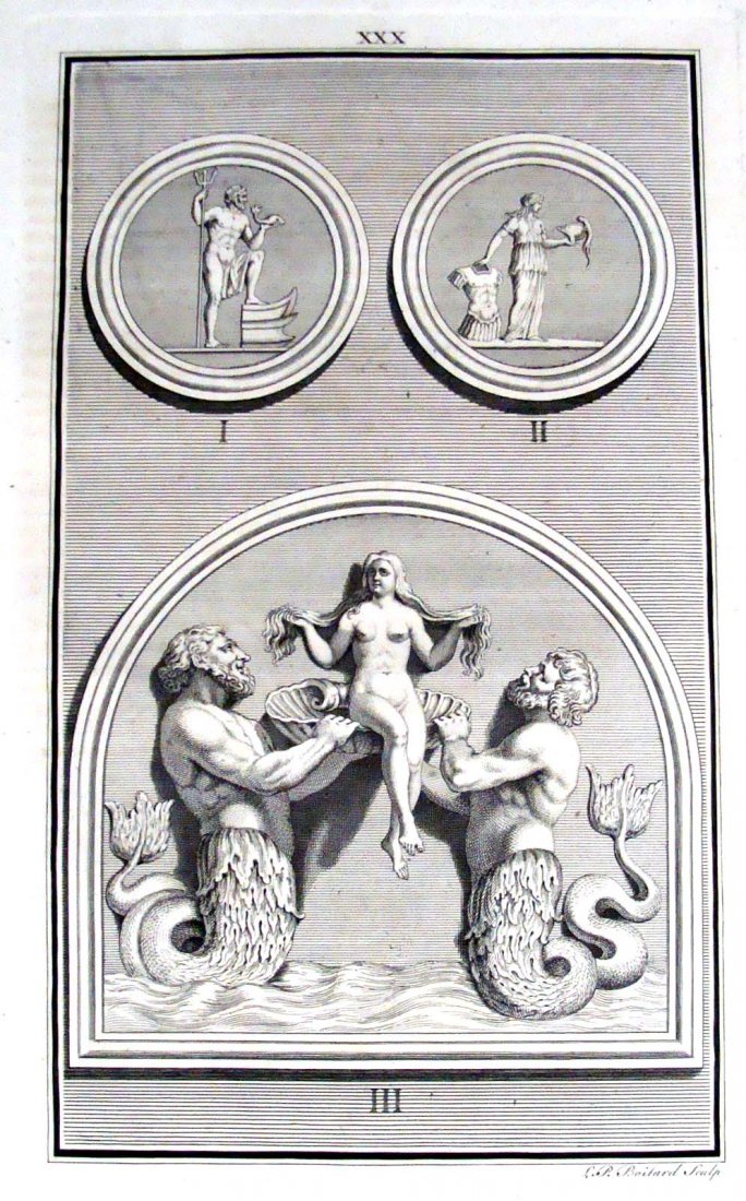 Copper Plate Etching 1747 by Rev Spence Plate 30: Copper Plate Etching, Dimensions: 16" by 9.5" 1. Neptune 2. Thetis 3. Venus Anaduomene BK1W51
