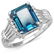 3.58ct Natural London Blue & White Topaz Sterling Ring