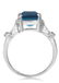 3.58ct Natural London Blue & White Topaz Sterling Ring - 2
