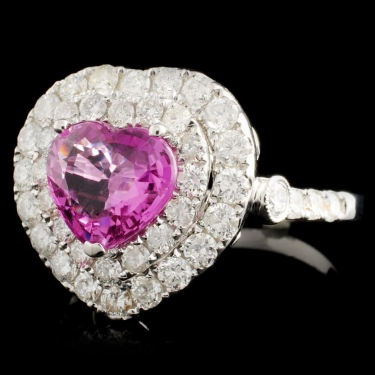 18K WG Sapphire 2.43ct & Diamond Ring 1.73ctw (1 of 3)