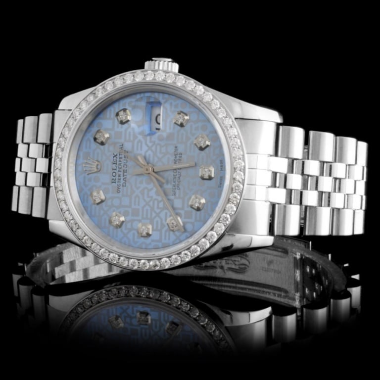 Diamond 36MM Rolex DateJust Watch (1 of 5)