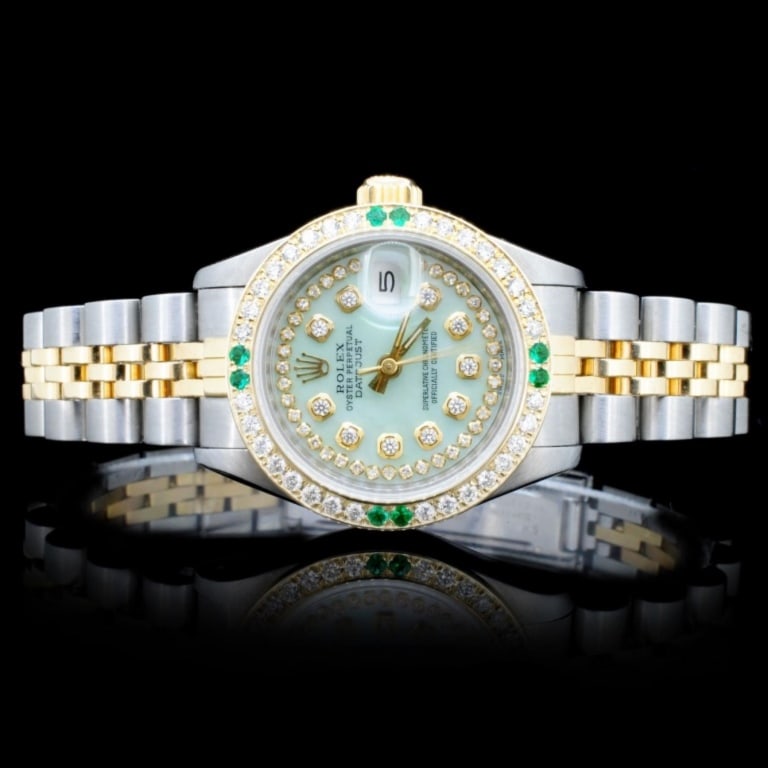 Rolex YG/SS DateJust Diamond Ladies Watch (1 of 6)