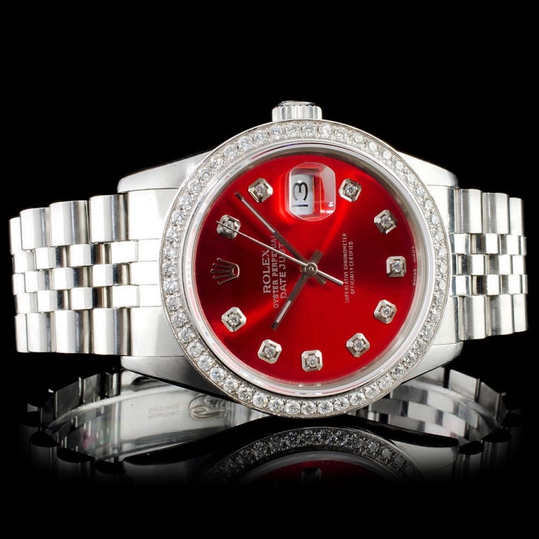 Diamond Rolex DateJust, 36mm Watch (1 of 10)