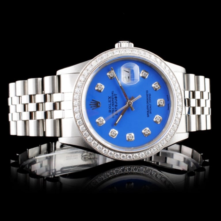 Diamond 36MM Rolex DateJust Watch (1 of 6)