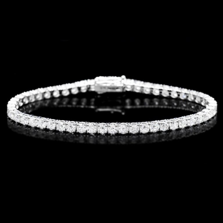 18k White Gold 8.00ct Diamond Bracelet (1 of 4)