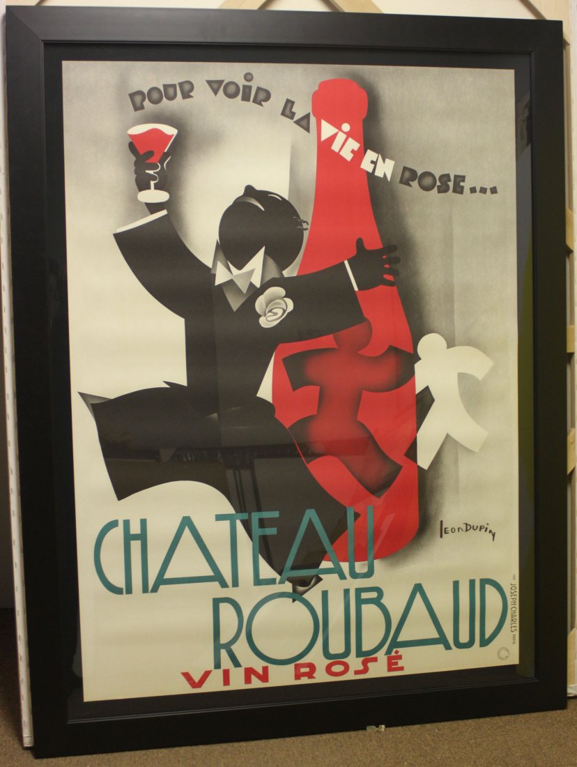 Chateau Roubaud, Vin Rose David Copson Lithograph Leon: This is a fine art lithograph. It’s an original work of fine art which was produced at the prestigious S2 Atelier in New York City in 1998. It was inspired by a poster first created in 1931. These f