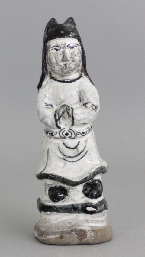 Antique Chinese Chi-Zhou Figurine Yuan Period: Dimension: 8" H x 2.75", XU467, K4W86