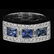 18k White Gold Diamond Ring .97 CTW Diamonds Sapphires